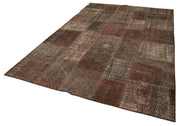 Handmade Patchwork Rug - Brown Patchwork Design 6x9 Feet Rug Cotton Wool