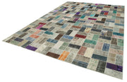 Handmade Patchwork Rug | Large Handmade Rug Cotton Wool Soft Wool Carpet 9'9''x13'7''