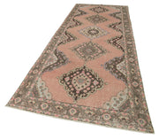 Handmade Wool Area Rug – Beige Vintage Cotton Rug | Durable Cotton Weave, Soft Wool Carpet 4'9''x12'10''