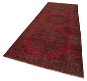 Handmade Wool Area Rug – Vintage Cotton Rug Red Area Carpet 4'10''x13'5''