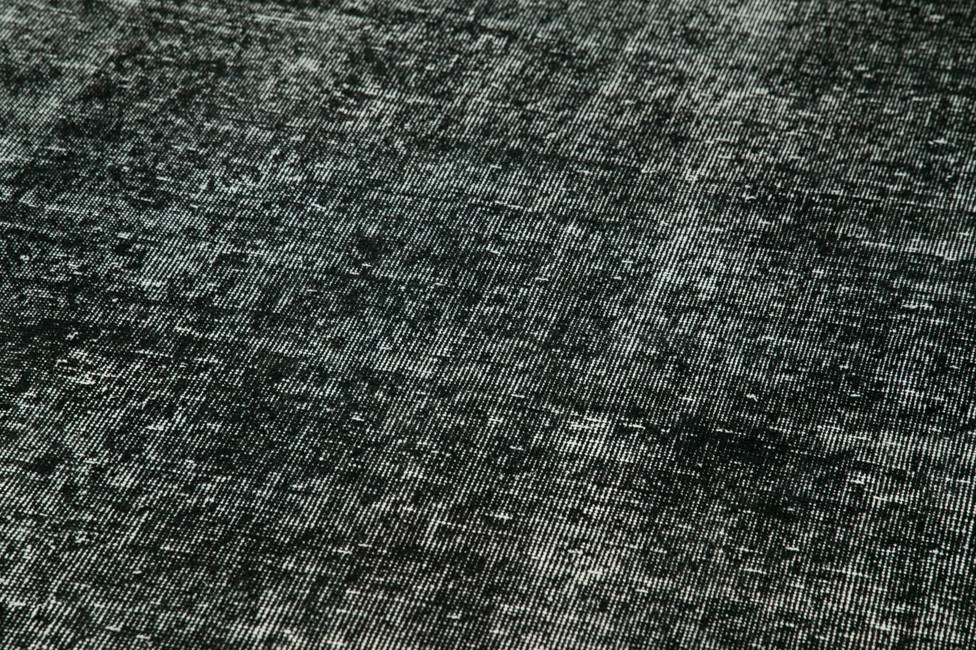 Handmade Vintage Area Rug – Black Wool & Cotton Weave | Turkish Wool Rug 4'9''x12'5''