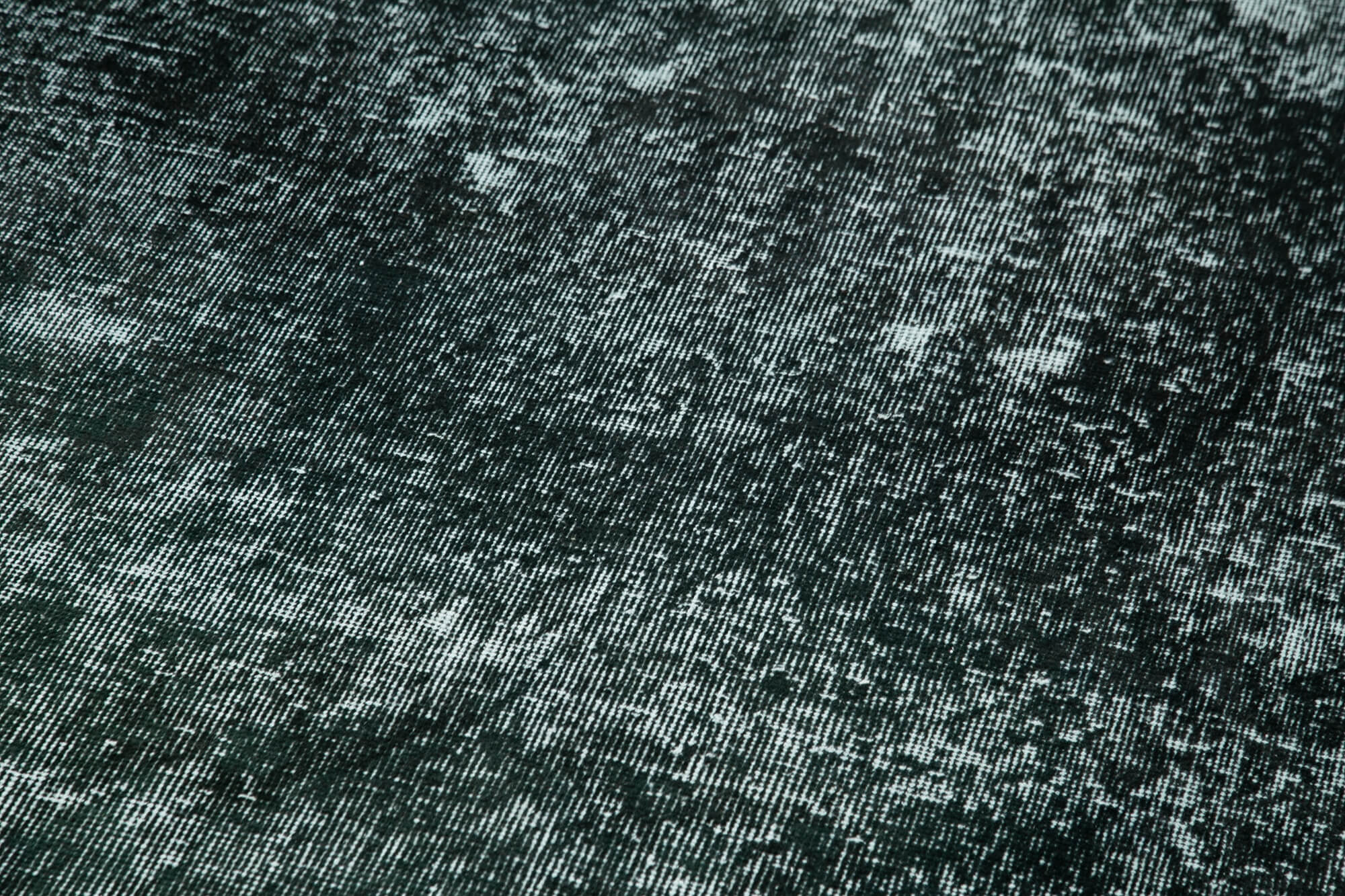Handmade Vintage Area Rug - Black Cotton Wool 4x12 Classic Woven Rug