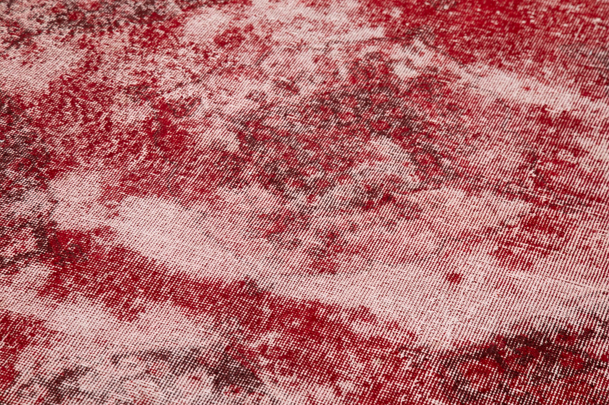 Handmade Wool Area Rug | Traditional Hand Knotted Vintage Cotton Rug 4'9''x12'7'' Red Bohemian