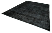 Handmade Wool Area Rug – Persian Black Cotton Vintage Hand Knotted Carpet 9'6''x13'3''