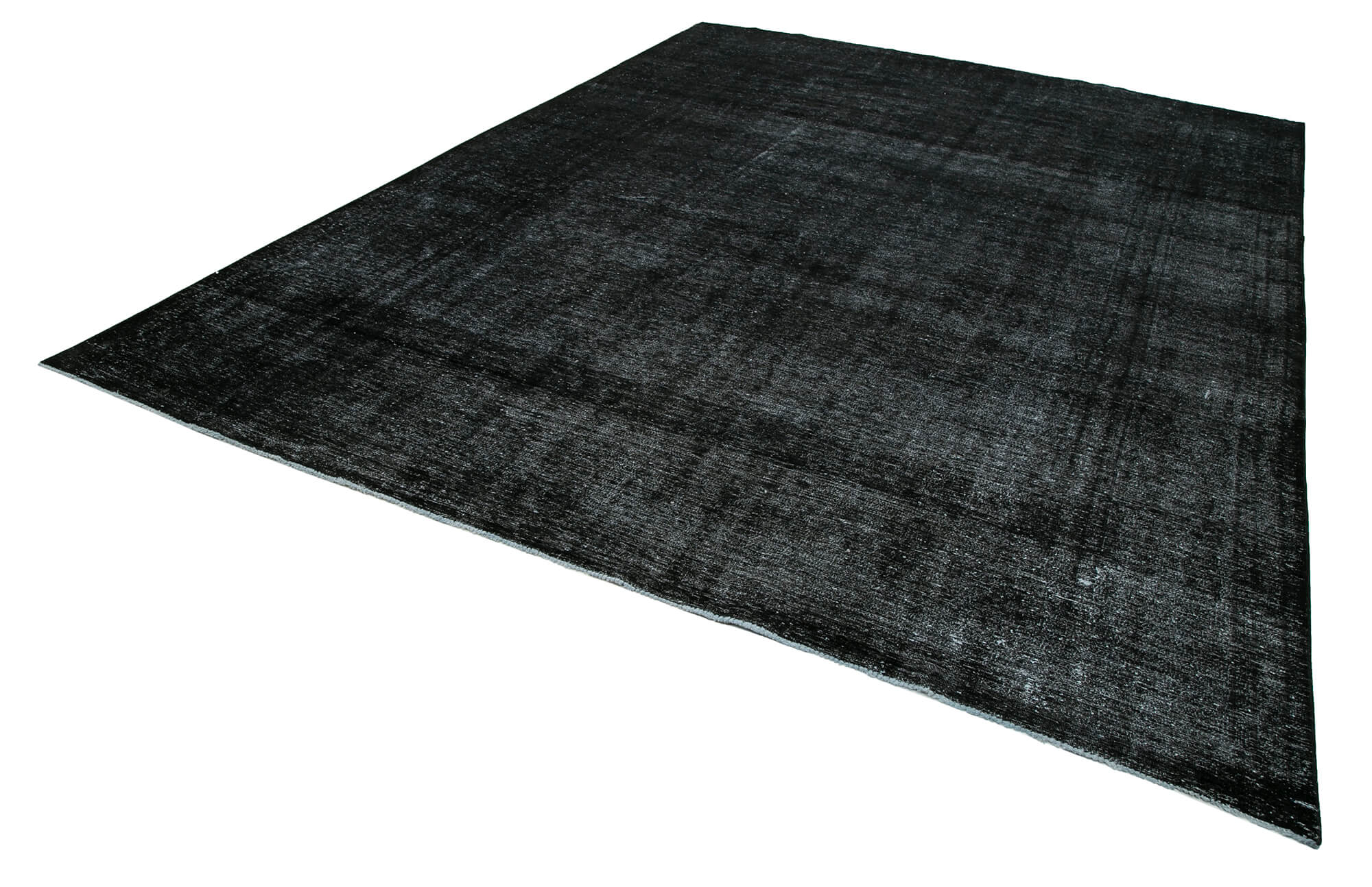 Handmade Wool Area Rug – Persian Black Cotton Vintage Hand Knotted Carpet 9'6''x13'3''