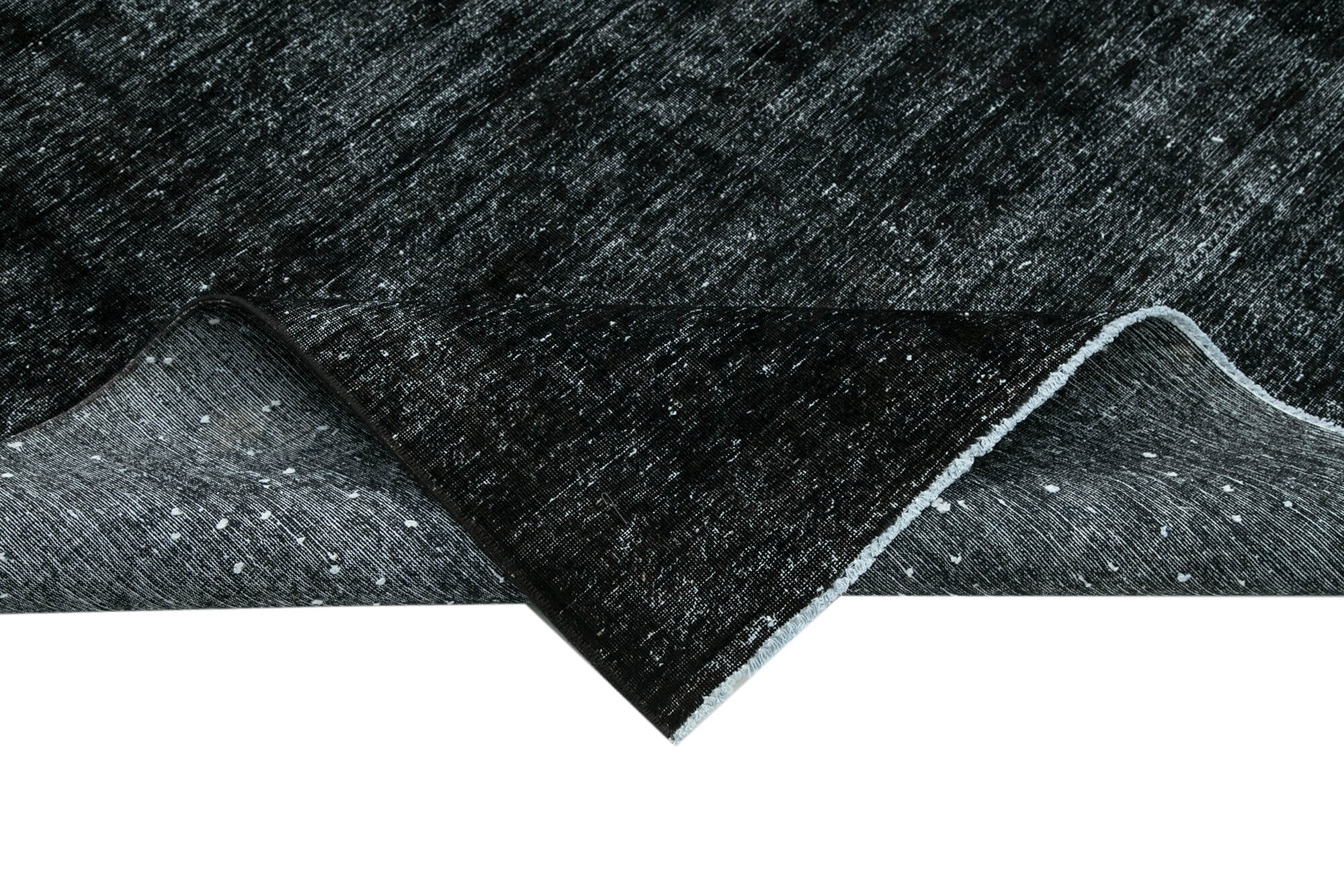 Handmade Wool Area Rug – Persian Black Cotton Vintage Hand Knotted Carpet 9'6''x13'3''