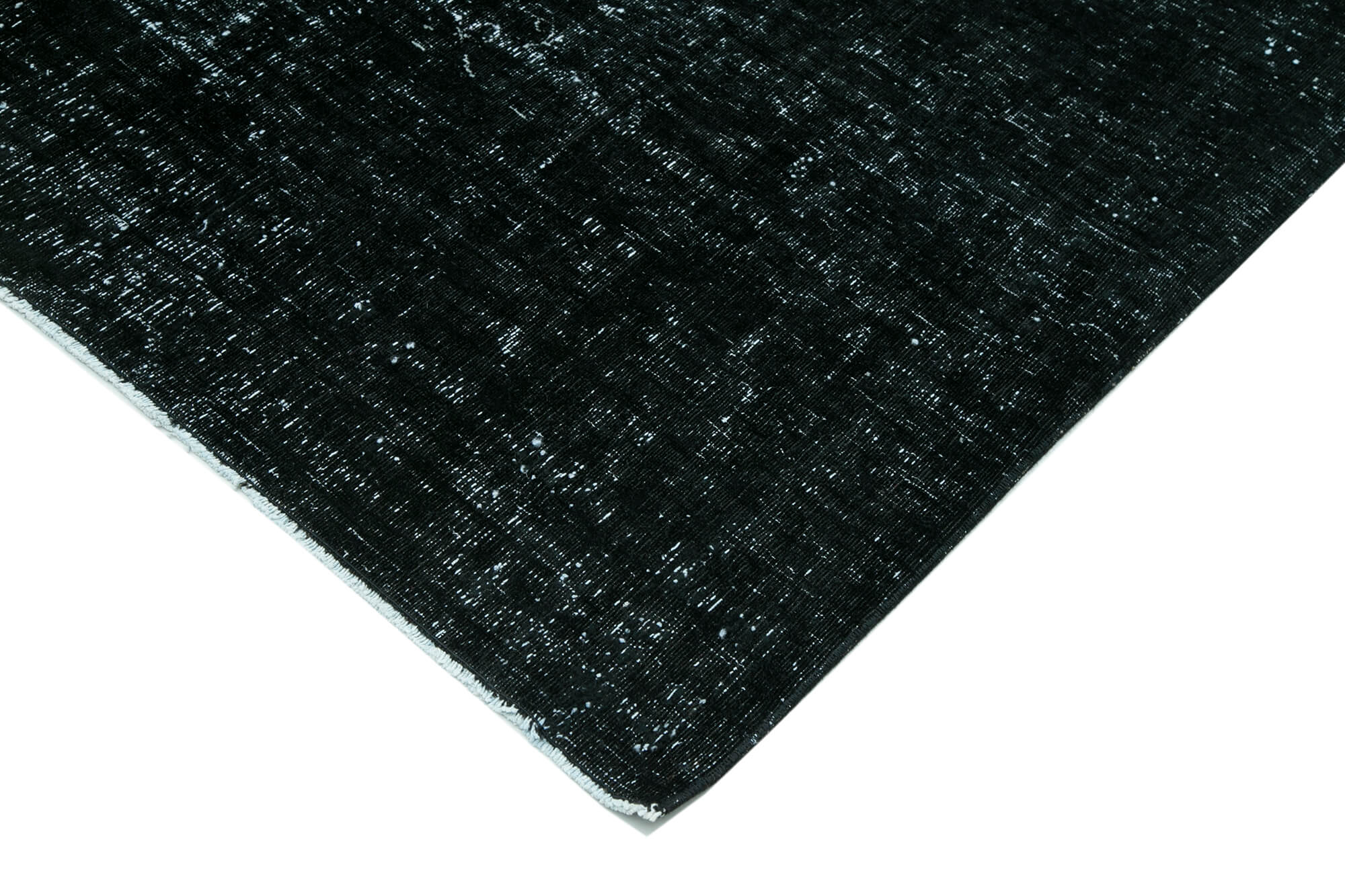 Handmade Area Rug – Persian Black Cotton Wool Vintage Hand Knotted Carpet 9x12