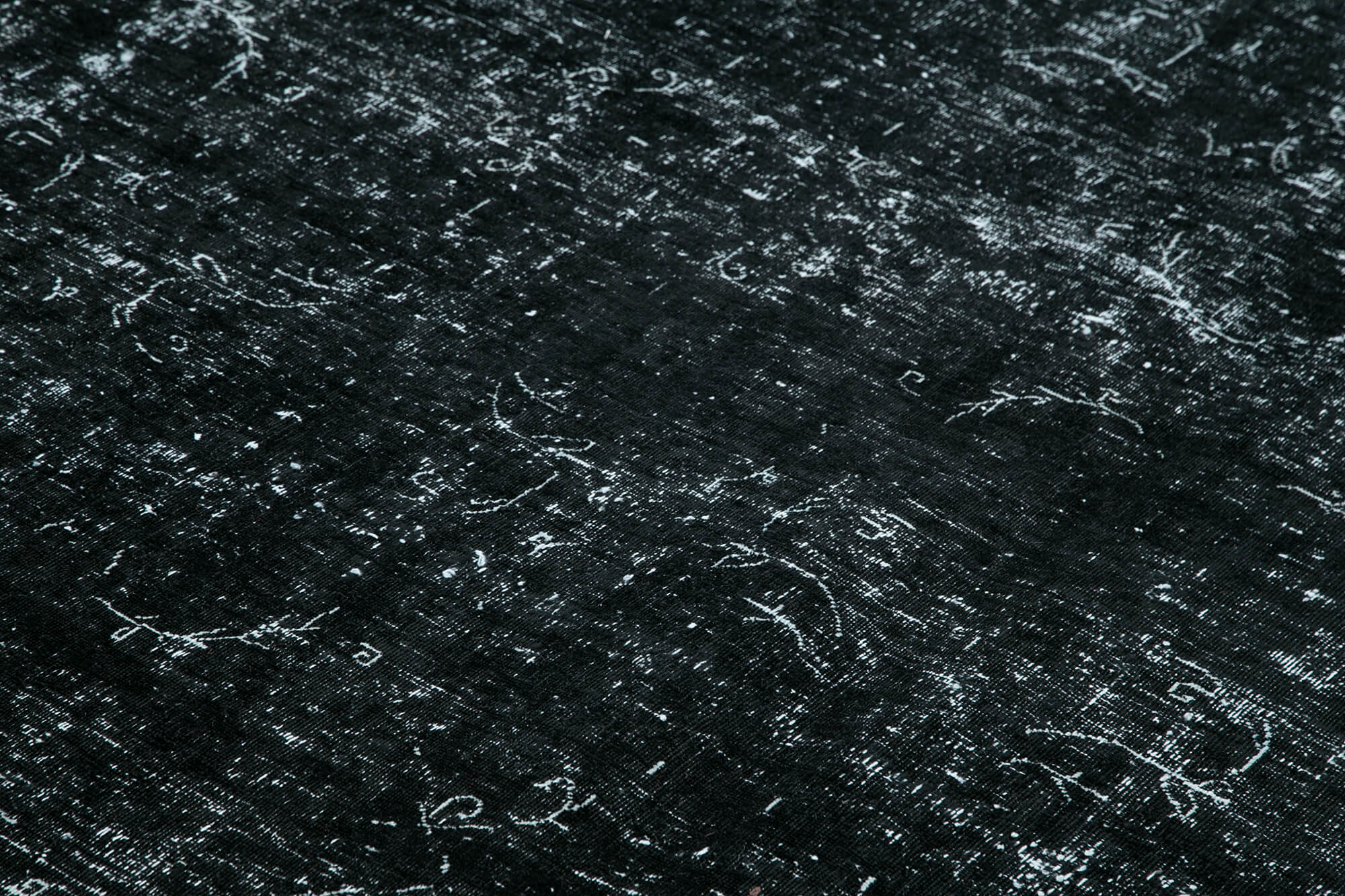 Handmade Area Rug – Persian Black Cotton Wool Vintage Hand Knotted Carpet 9x12