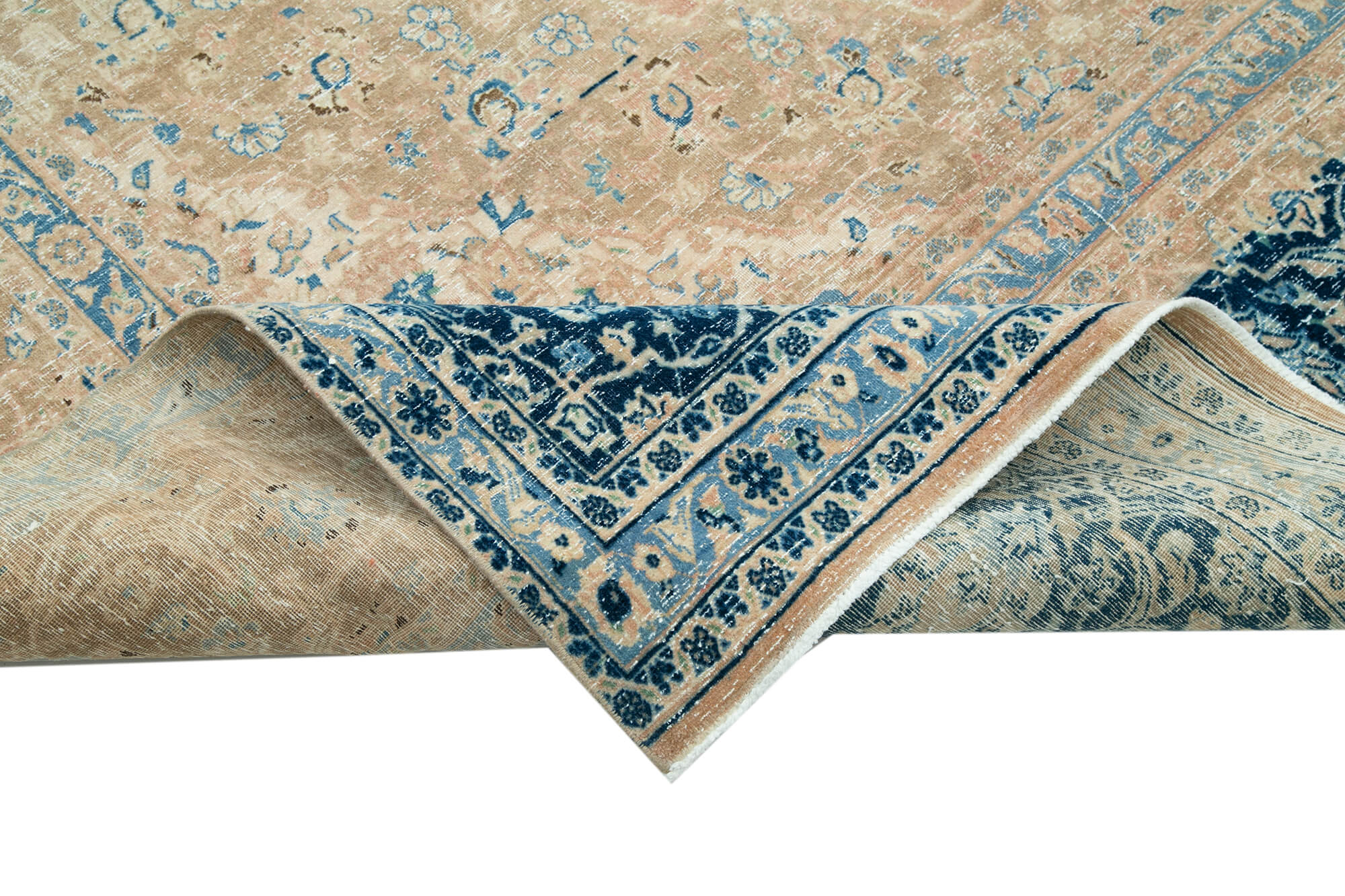 Handmade Wool Area Rug – Persian Classic Cotton Rug, Large Beige Carpet 9'6''x15'5''