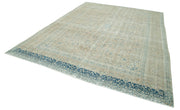 Handmade Wool Area Rug - Persian Classic Cotton Wool Blend, Neutral Beige 8'10''x11'10''