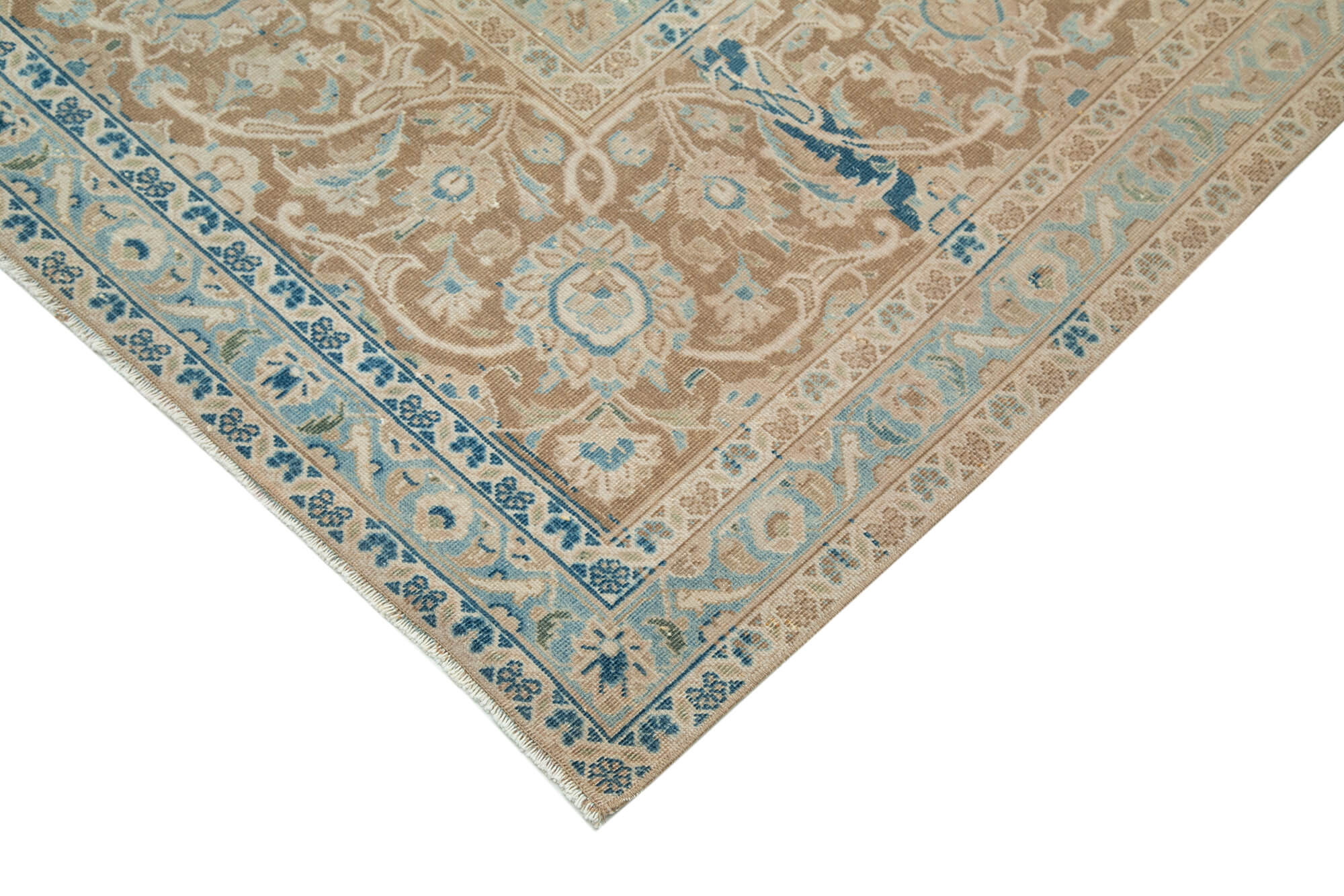 Handmade Wool Area Rug – Persian Classic Cotton Rug, Beige Floor Covering 9'10''x13'