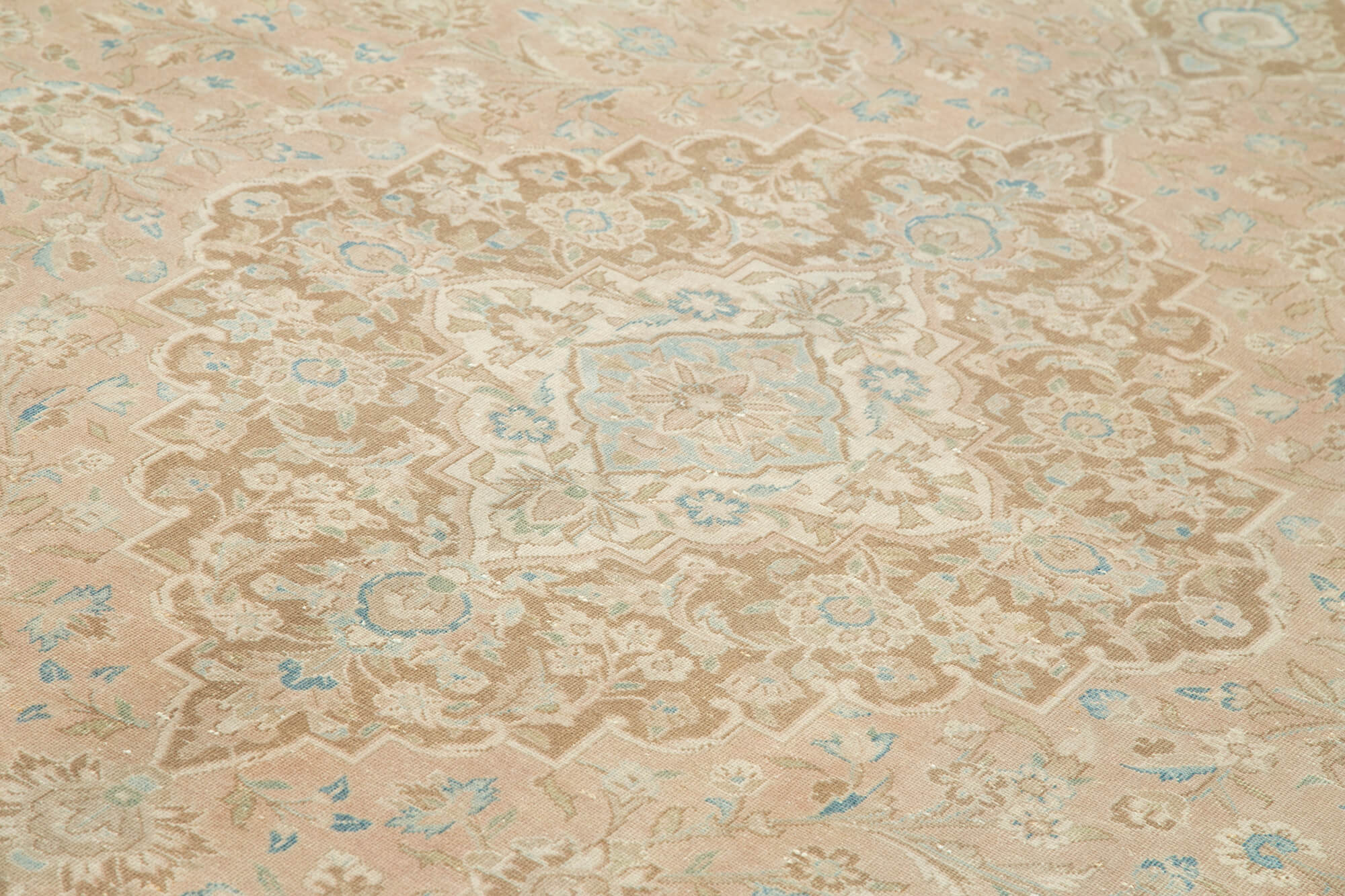 Handmade Wool Area Rug – Persian Classic Cotton Rug, Beige Floor Covering 9'10''x13'