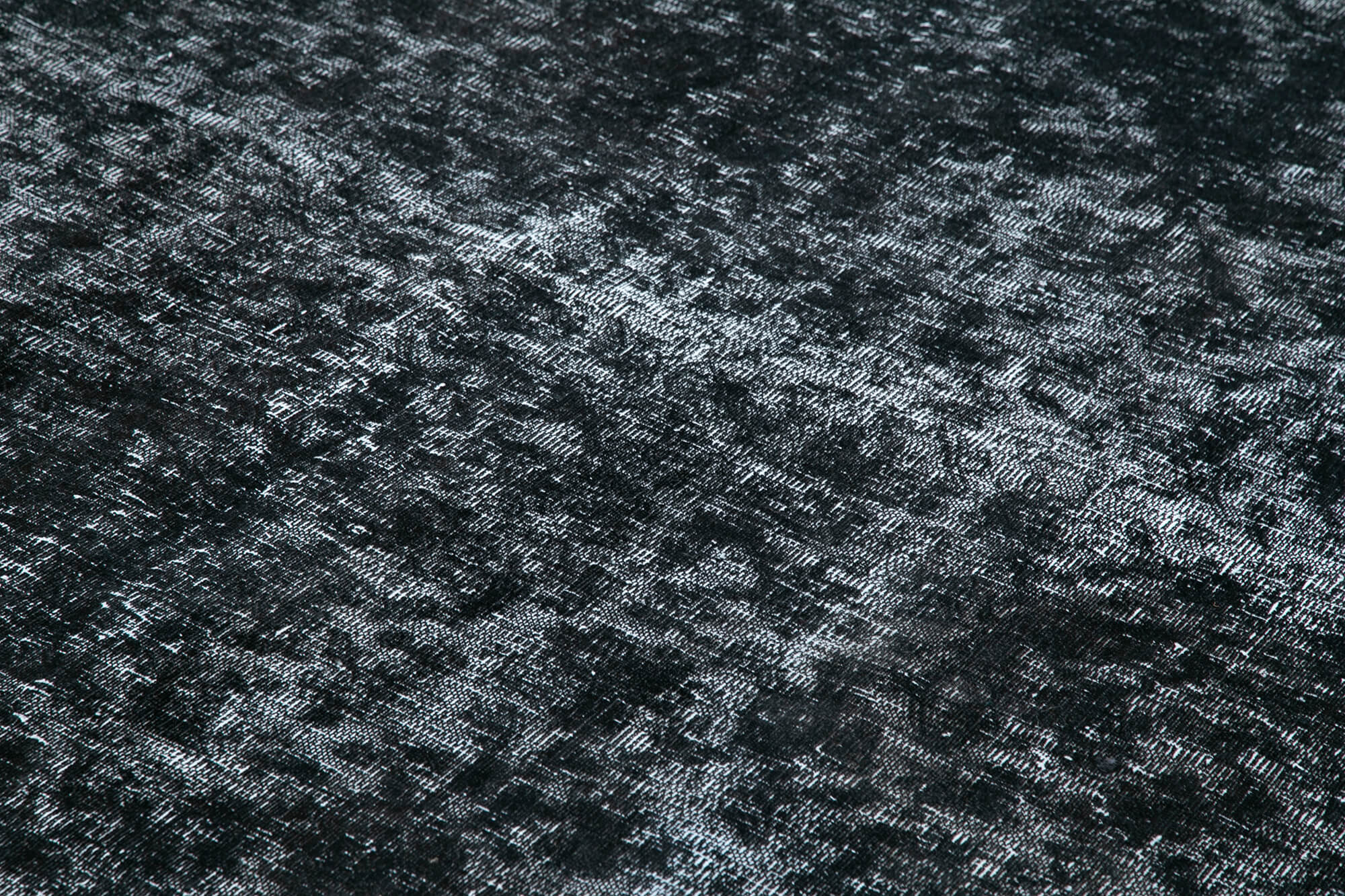 Handmade Wool Area Rug | Vintage Handwoven Carpet – Black Cotton Wool Rug 9'7''x12'8''