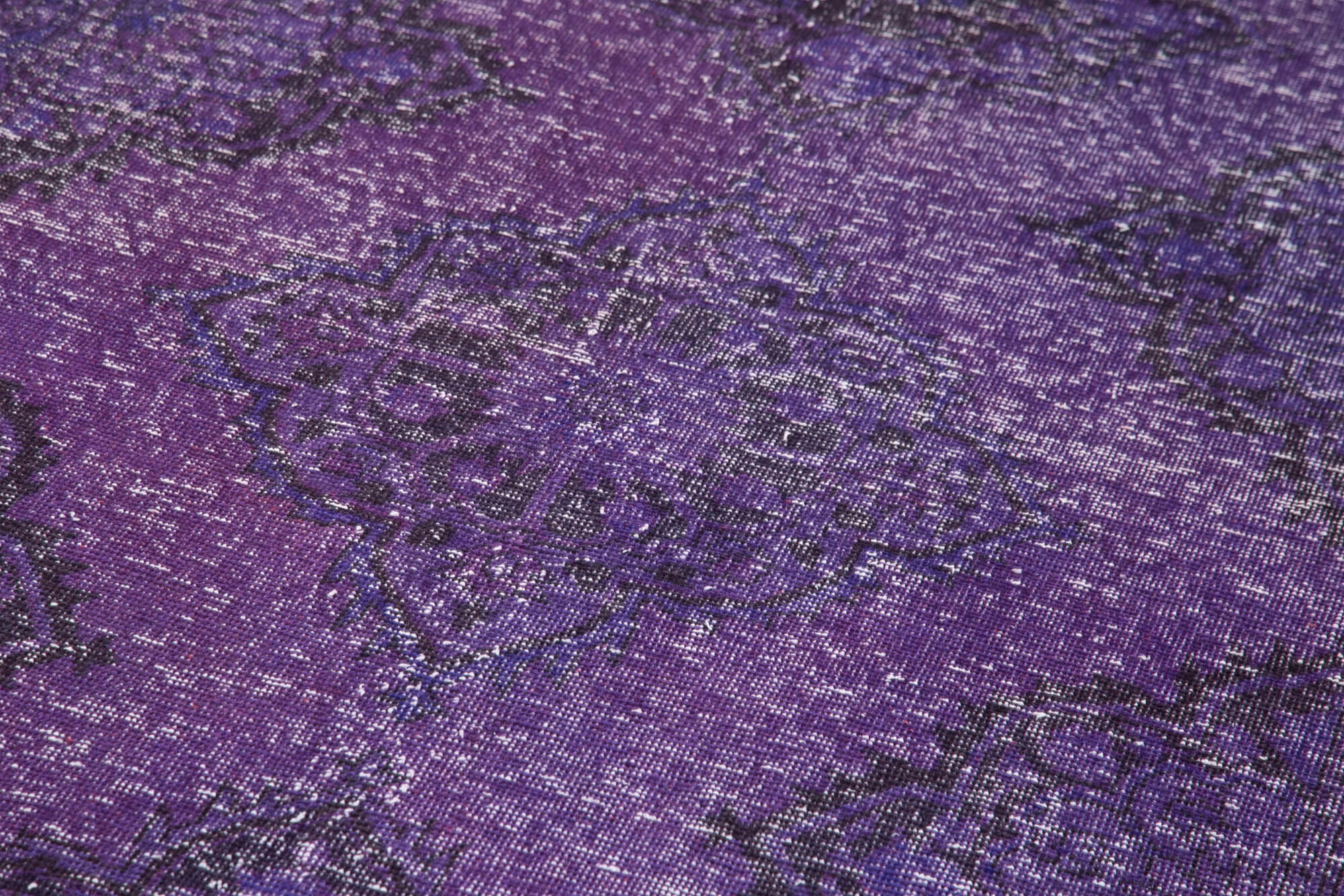 Handmade Wool Area Rug - Zile Purple Vintage Cotton Rug 4'9'' x 12'2'' | Agacan