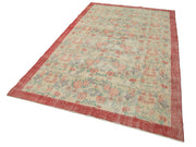 Handmade Wool Area Rug – Vintage Cotton Rug 5'5'' x 8'11'' Beige Classic Floor Covering