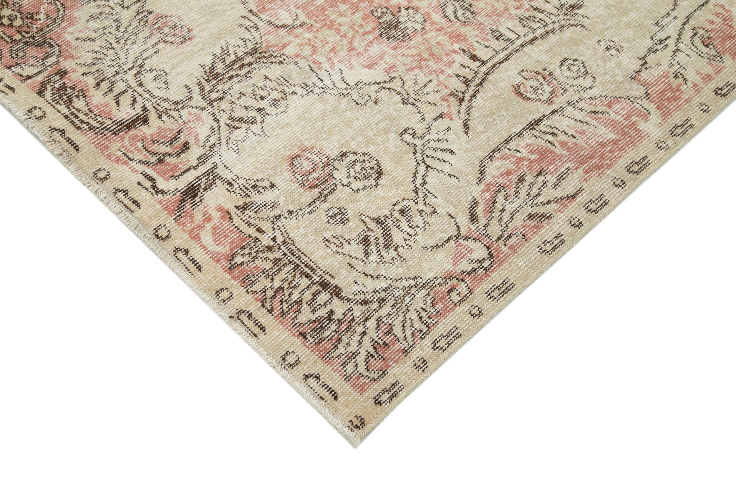 Vintage Cotton Wool Rug - Handmade Area Rug 5'11'' x 9'4'' | Turkish Wool Carpet