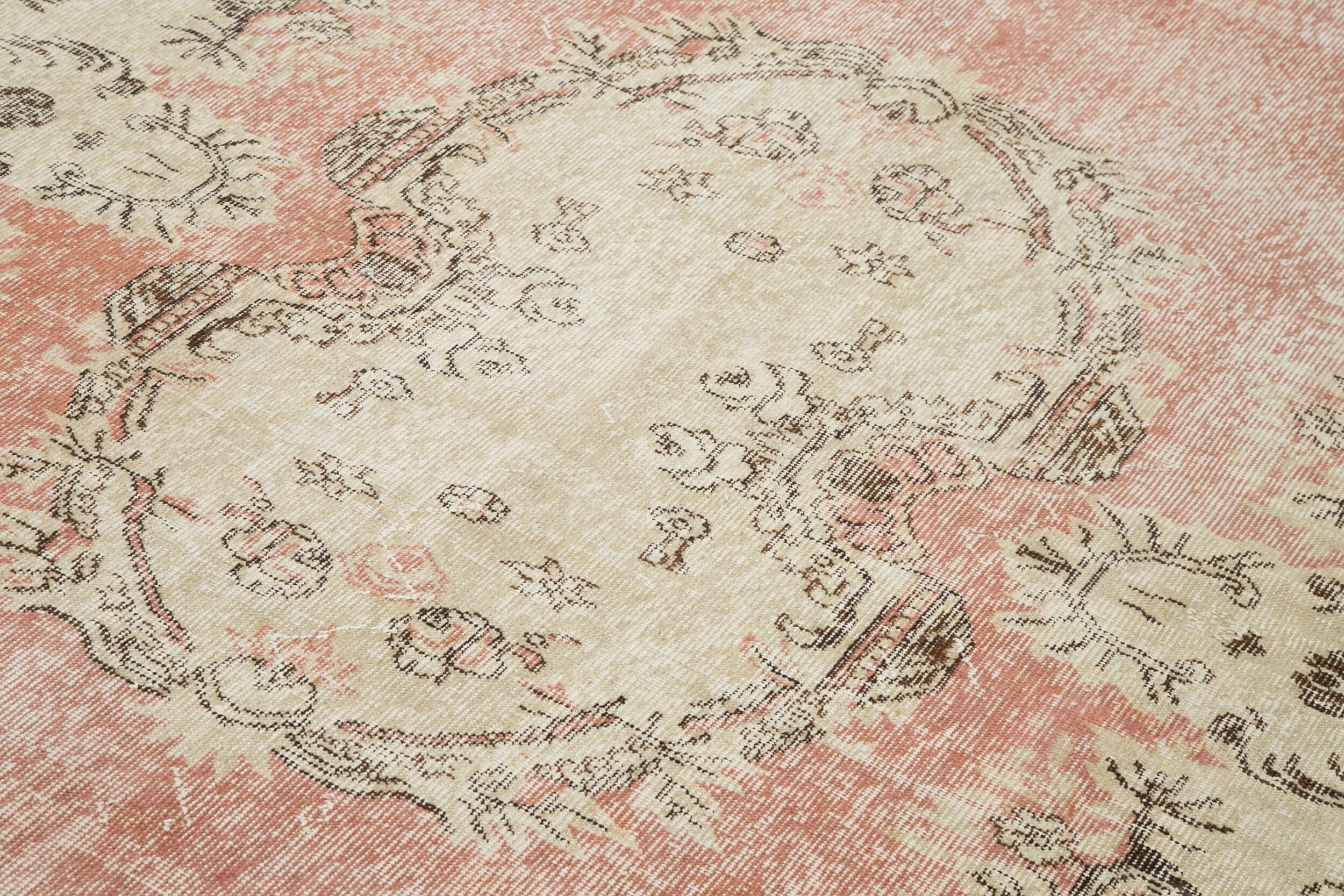 Vintage Cotton Wool Rug - Handmade Area Rug 5'11'' x 9'4'' | Turkish Wool Carpet