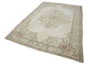 Handmade Wool Area Rug – Vintage Cotton Rug Beige Area Carpet 6'6''x10'3''