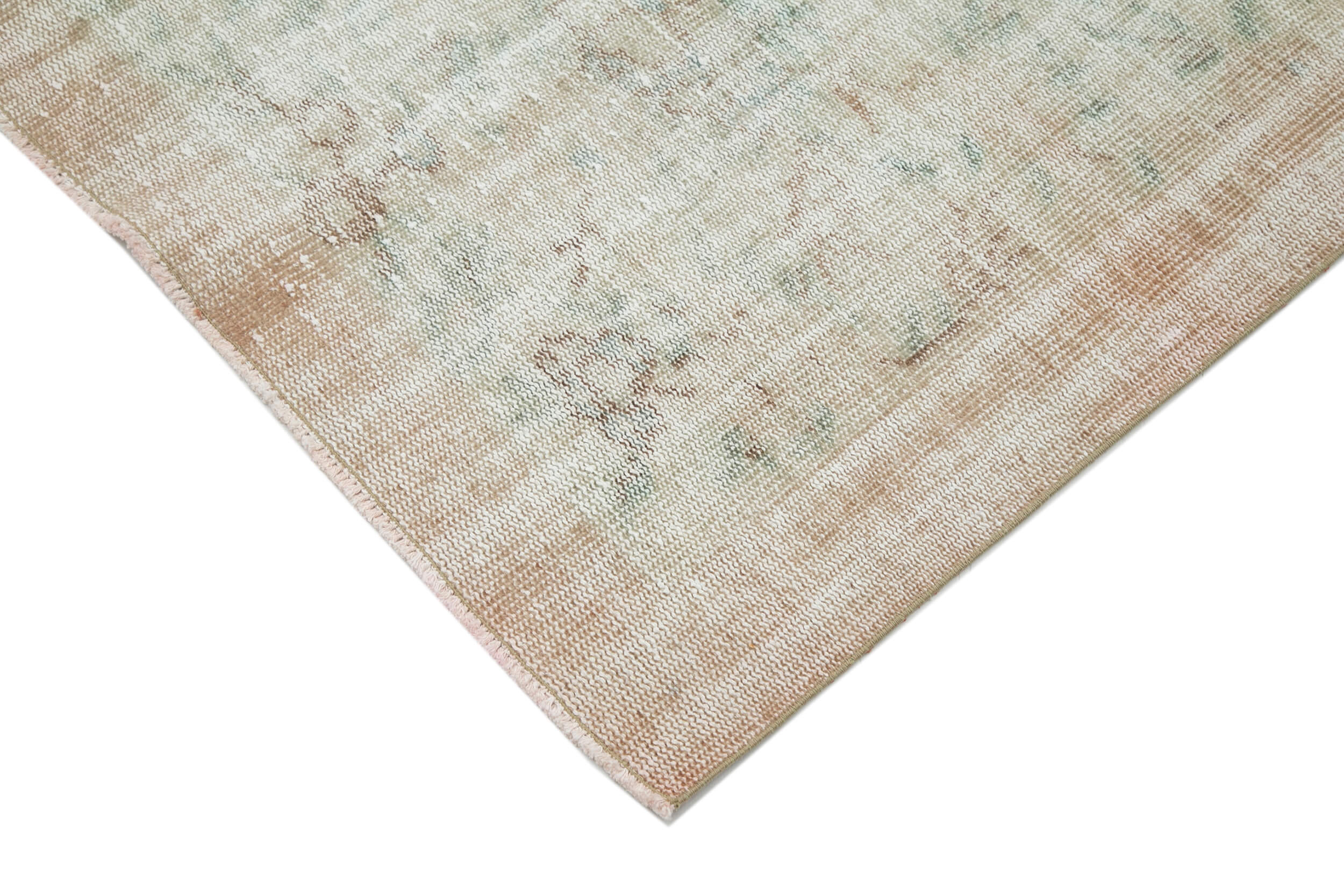Handmade Wool Area Rug - Vintage Cotton Rug Beige 5'9''x9'2'' Classic Floor Covering