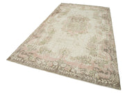 Handmade Wool Area Rug – Vintage Cotton Rug 6x10, Neutral Beige Classic Style