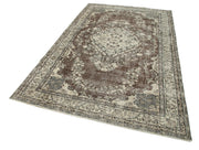Handmade Wool Area Rug – Vintage Cotton Rug, Beige Wool Carpet 5'6''x9'1''