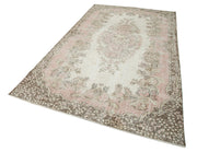 Handmade Wool Area Rug | Traditional Hand Knotted Turkish Vintage Rug 5'7'' x 9'6''
