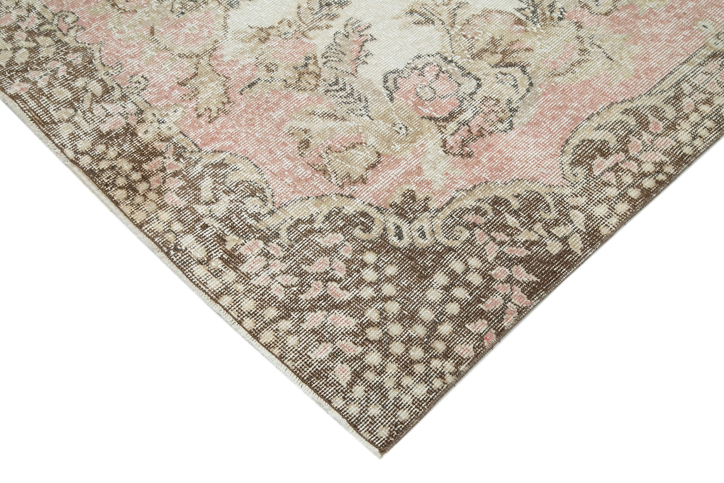 Handmade Wool Area Rug | Traditional Hand Knotted Turkish Vintage Rug 5'7'' x 9'6''