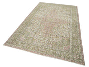 Vintage Area Rug – Handmade Wool Rug 5x8, Beige Cotton Wool Carpet
