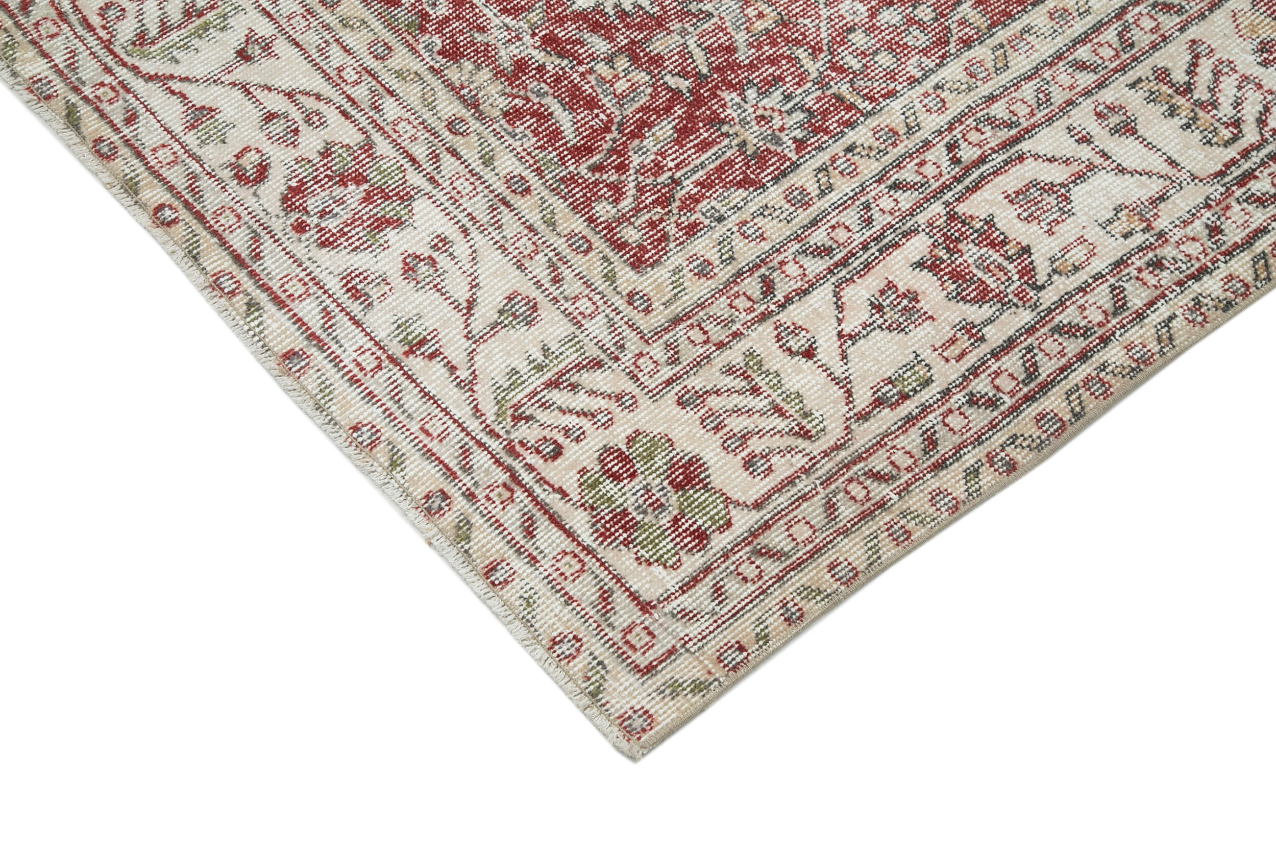 Handmade Wool Area Rug | Durable Wool Carpet – Vintage Style Carpet, Beige Area Rug 6'7''x10'