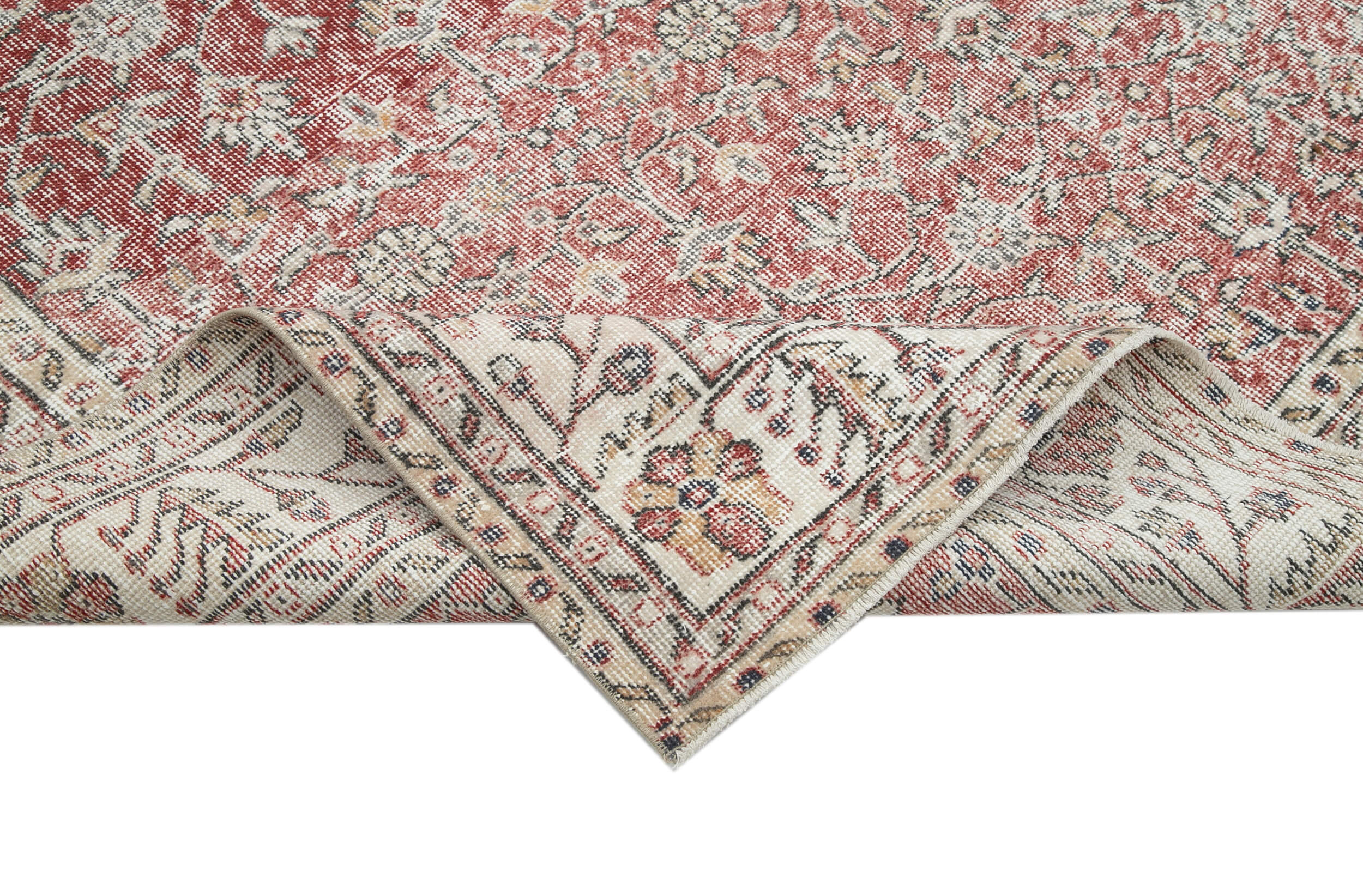 Handmade Wool Area Rug | Durable Wool Carpet – Vintage Style Carpet, Beige Area Rug 6'7''x10'