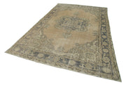 Handmade Wool Area Rug – Vintage Cotton Rug Beige 6'8''x10'4'' Durable Wool Carpet