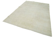 Handmade Wool Area Rug – Vintage Cotton Rug, Traditional Hand Knotted Turkish Wool Carpet 6'11''x10'2''