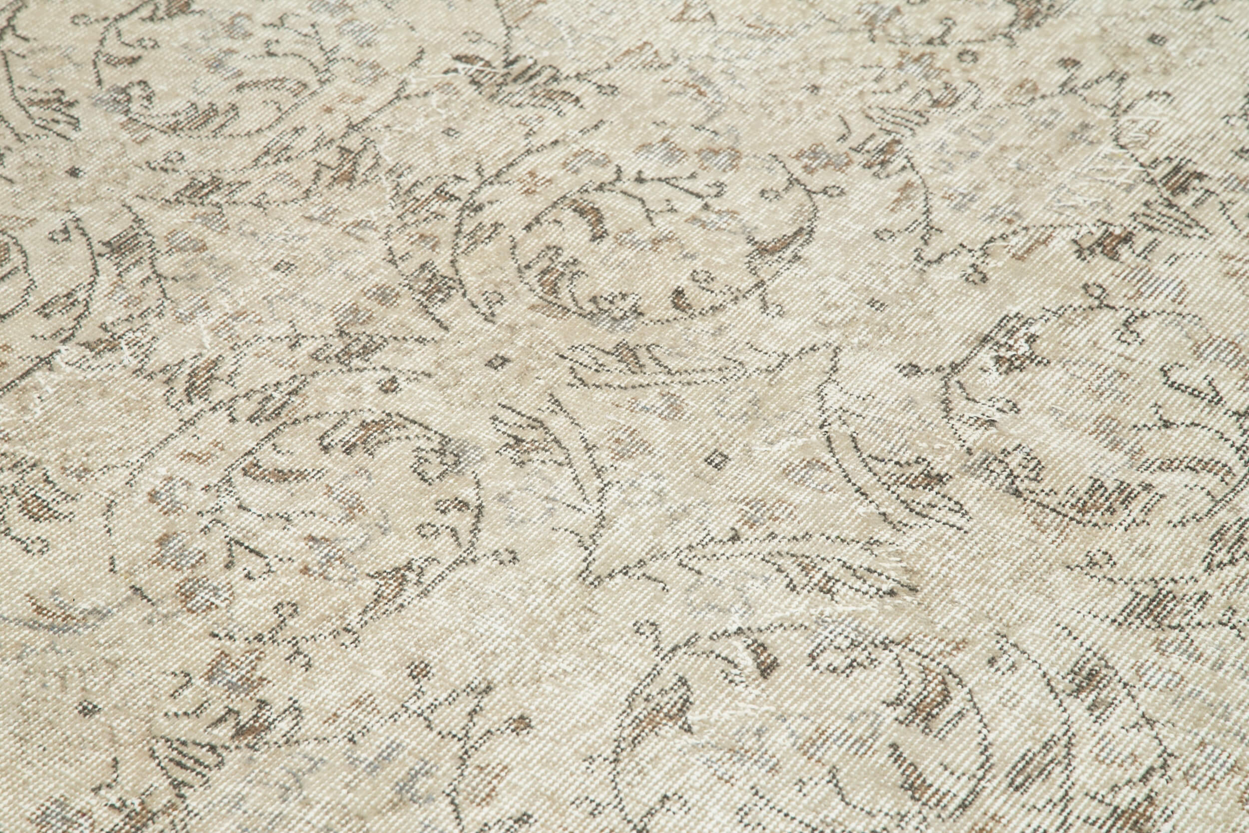 Handmade Vintage Area Rug – Beige Wool Carpet 6'6'' x 10'4'' | Turkish Hand Knotted
