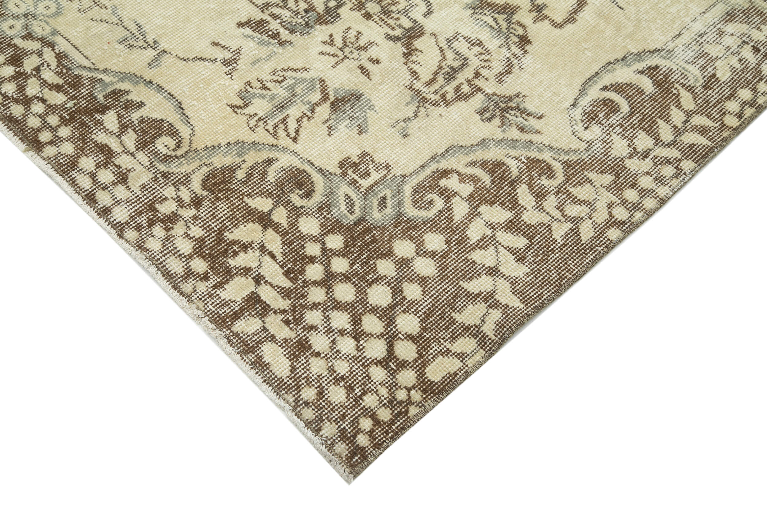 Handmade Vintage Area Rug – Durable Handmade Carpet | Neutral Beige Rug 6'10''x9'11''