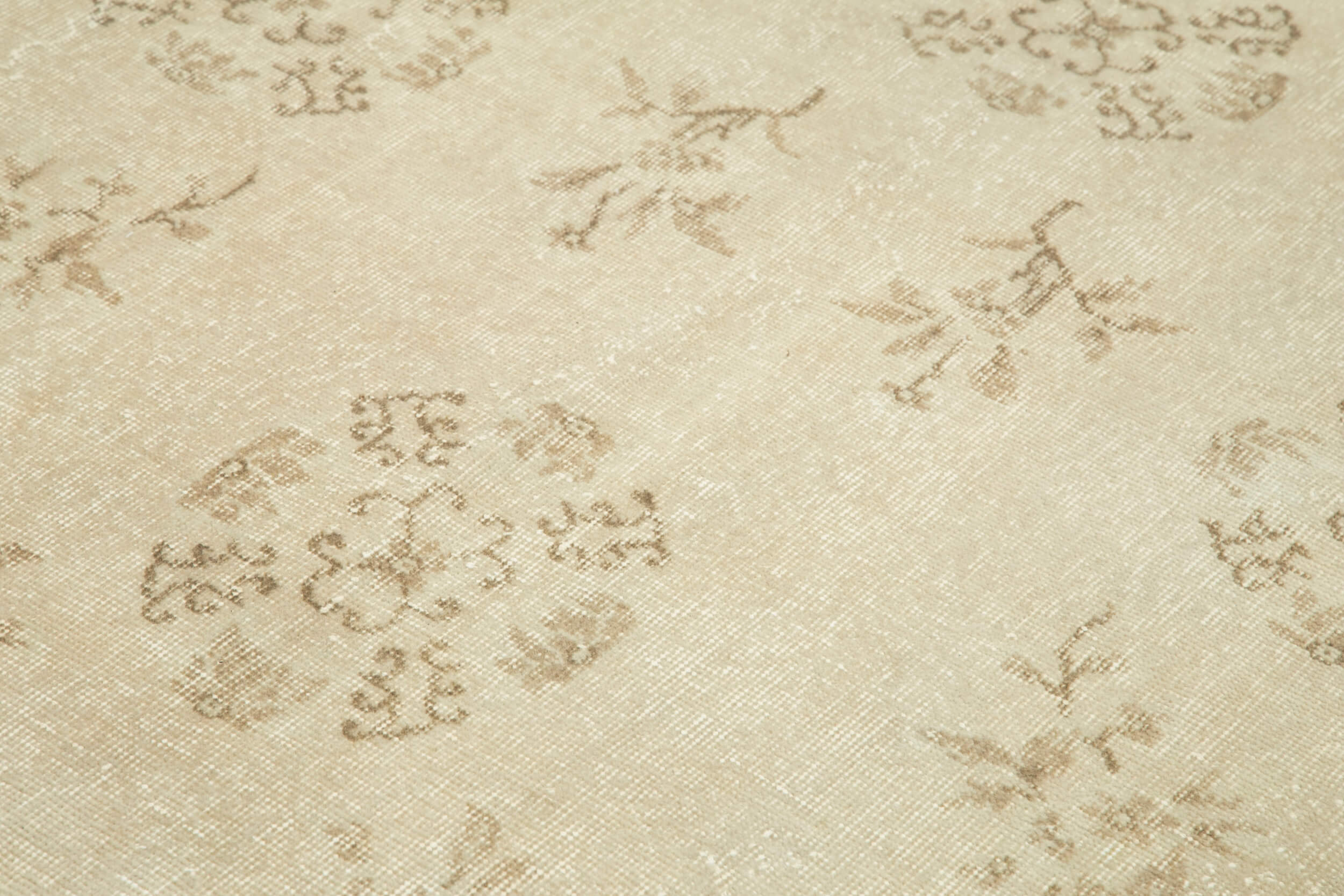 Handmade Wool Area Rug – Vintage Cotton Rug Beige 6'11''x9'10'' Durable Soft Carpet