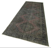 Handmade Wool Area Rug – Grey Vintage Cotton Rug 4x12 | Turkish Handwoven Carpet