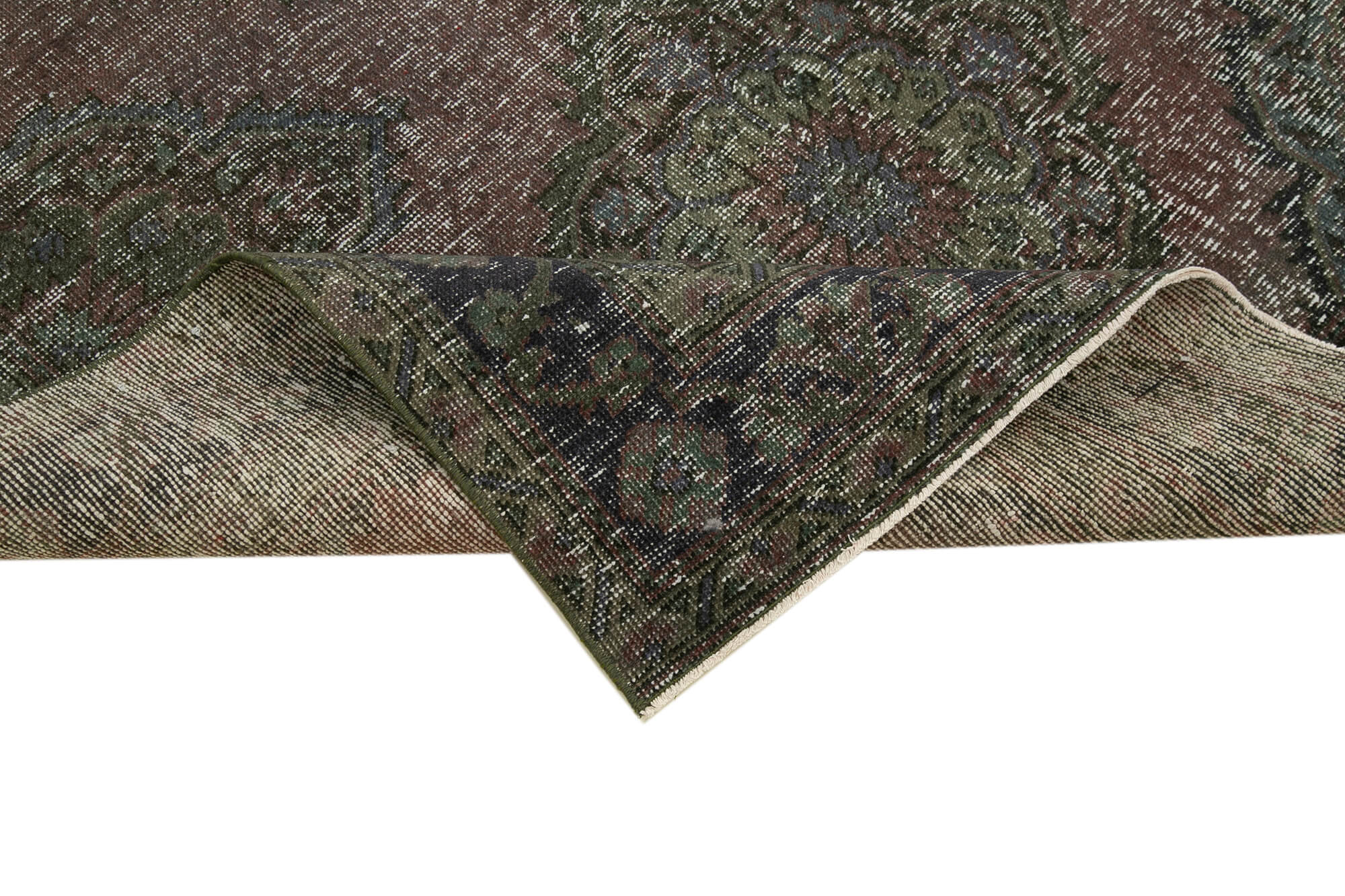 Handmade Wool Area Rug – Grey Vintage Cotton Rug 4x12 | Turkish Handwoven Carpet