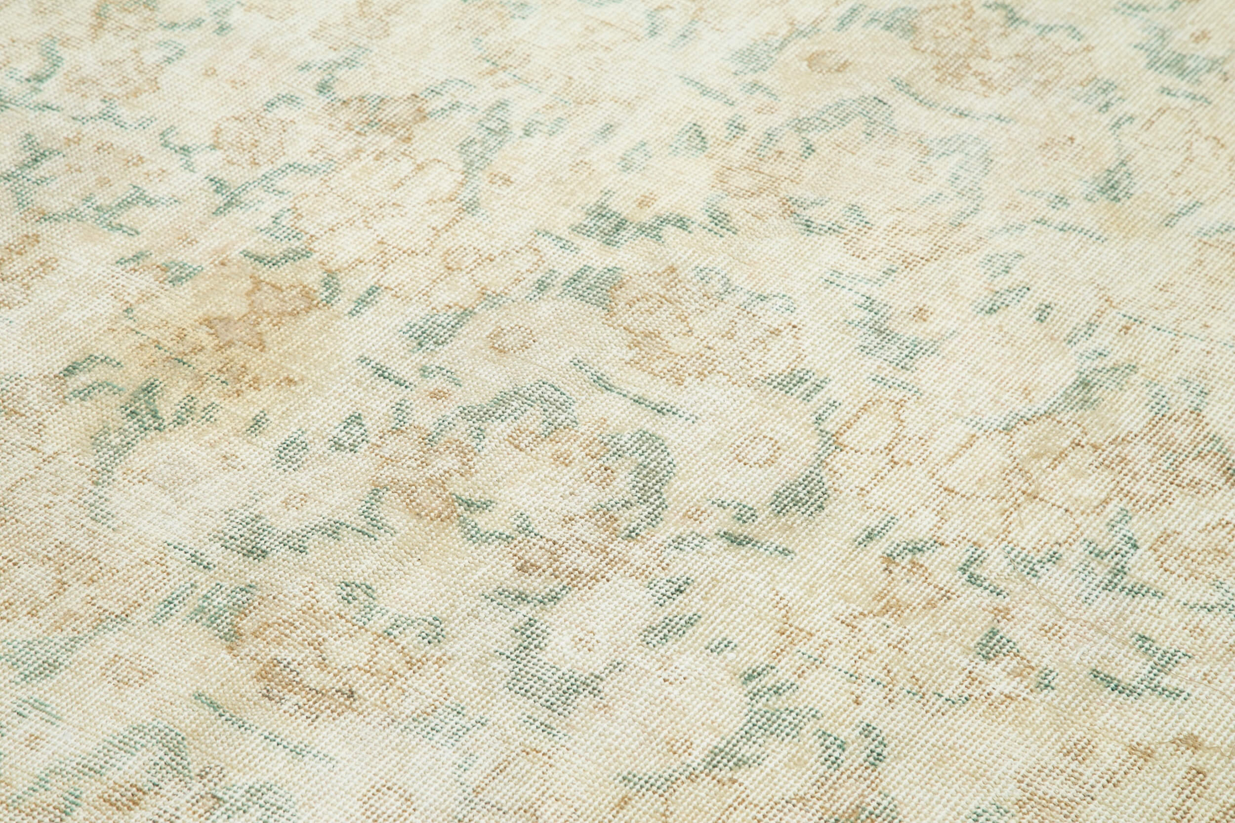 Handmade Vintage Area Rug – Neutral Beige Vintage Cotton Rug 6'11'' x 10'3''
