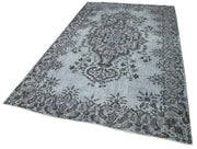 Handmade Wool Area Rug | Turkish Vintage Rug – Soft Wool Carpet Grey