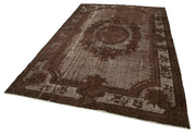 Vintage Handmade Area Rug – Brown Turkish Wool Rug | Hand Woven Carpet 6'5''x10'3''