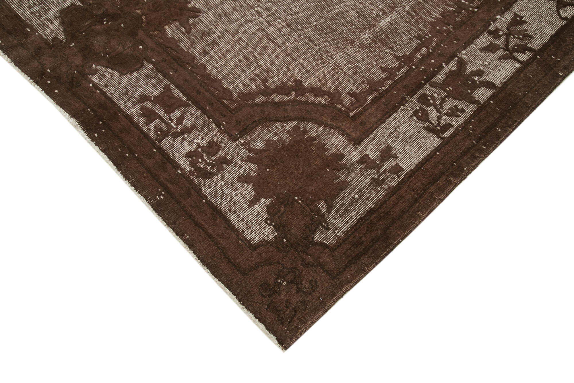 Vintage Handmade Area Rug – Brown Turkish Wool Rug | Hand Woven Carpet 6'5''x10'3''