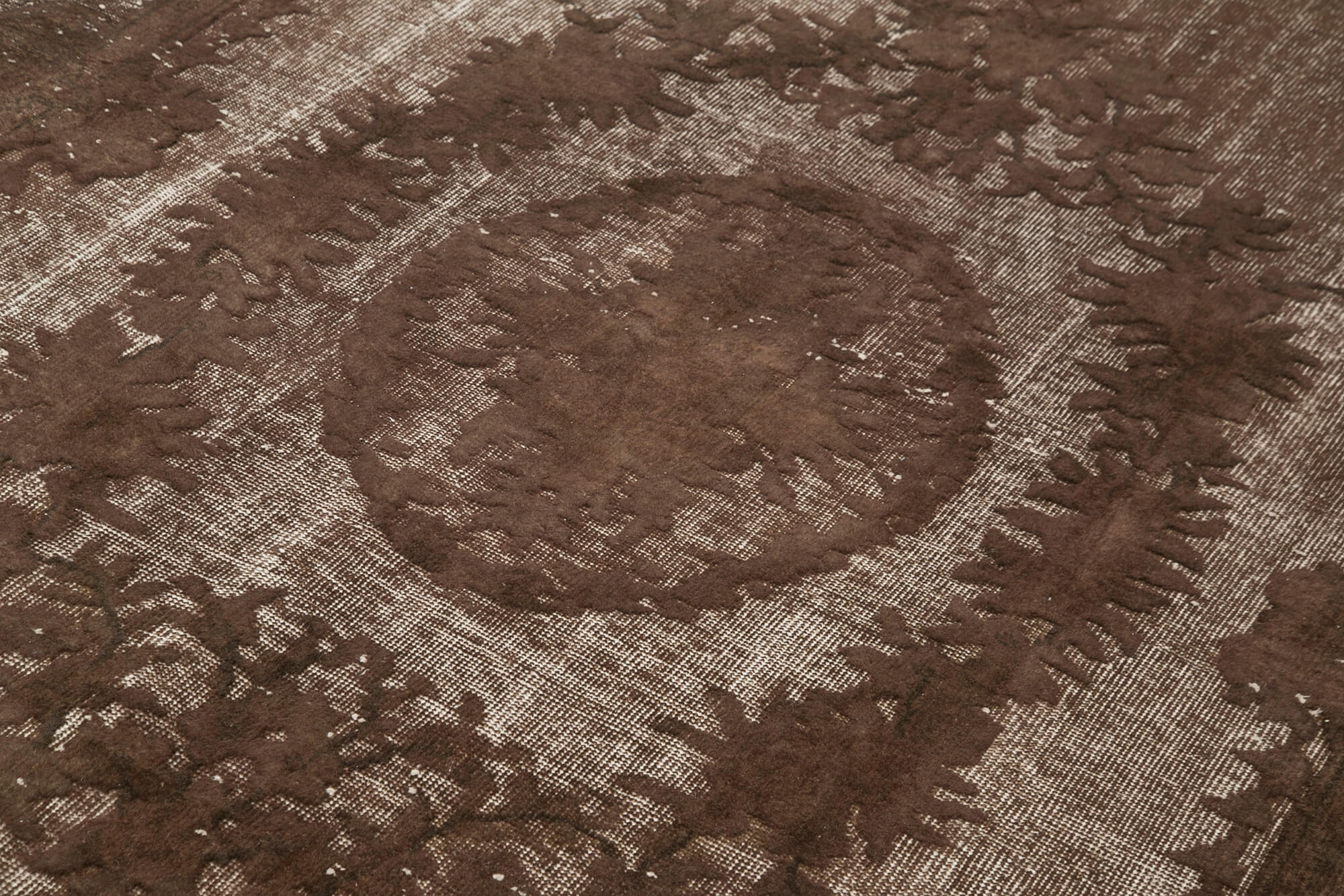 Vintage Handmade Area Rug – Brown Turkish Wool Rug | Hand Woven Carpet 6'5''x10'3''