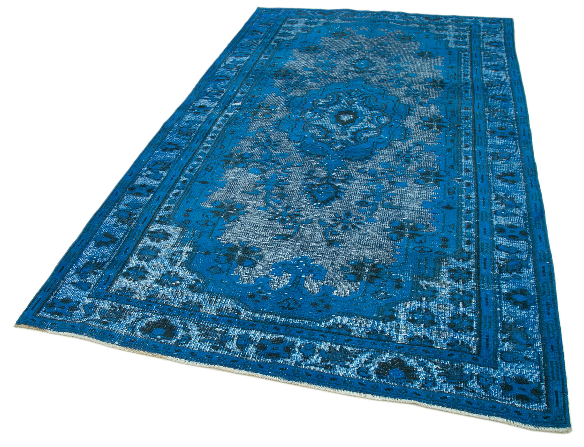 Vintage Wool Area Rug | Turkish Vintage Rug Cotton Wool Carpet Soft Durable 5'8'' x 9'6''