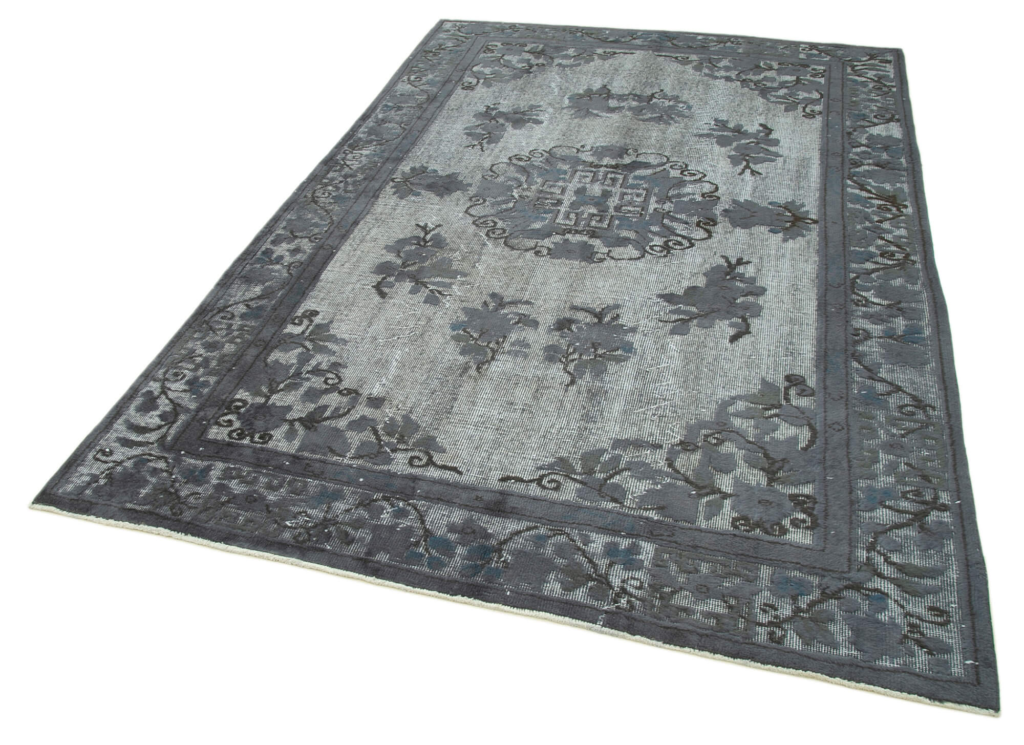 Handmade Vintage Area Rug – Turkish Wool Rug 5'11" x 9'1" Cotton Wool Blend