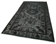 Handmade Vintage Area Rug – Black Wool Rug | Cotton Wool Blend | Durable Turkish Carpet 5'3''x9'10''