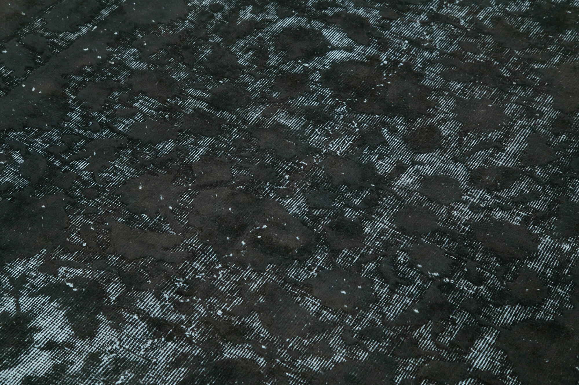 Handmade Vintage Area Rug – Black Cotton Wool Rug, Durable Classic Style Carpet 4'11"x8'2"