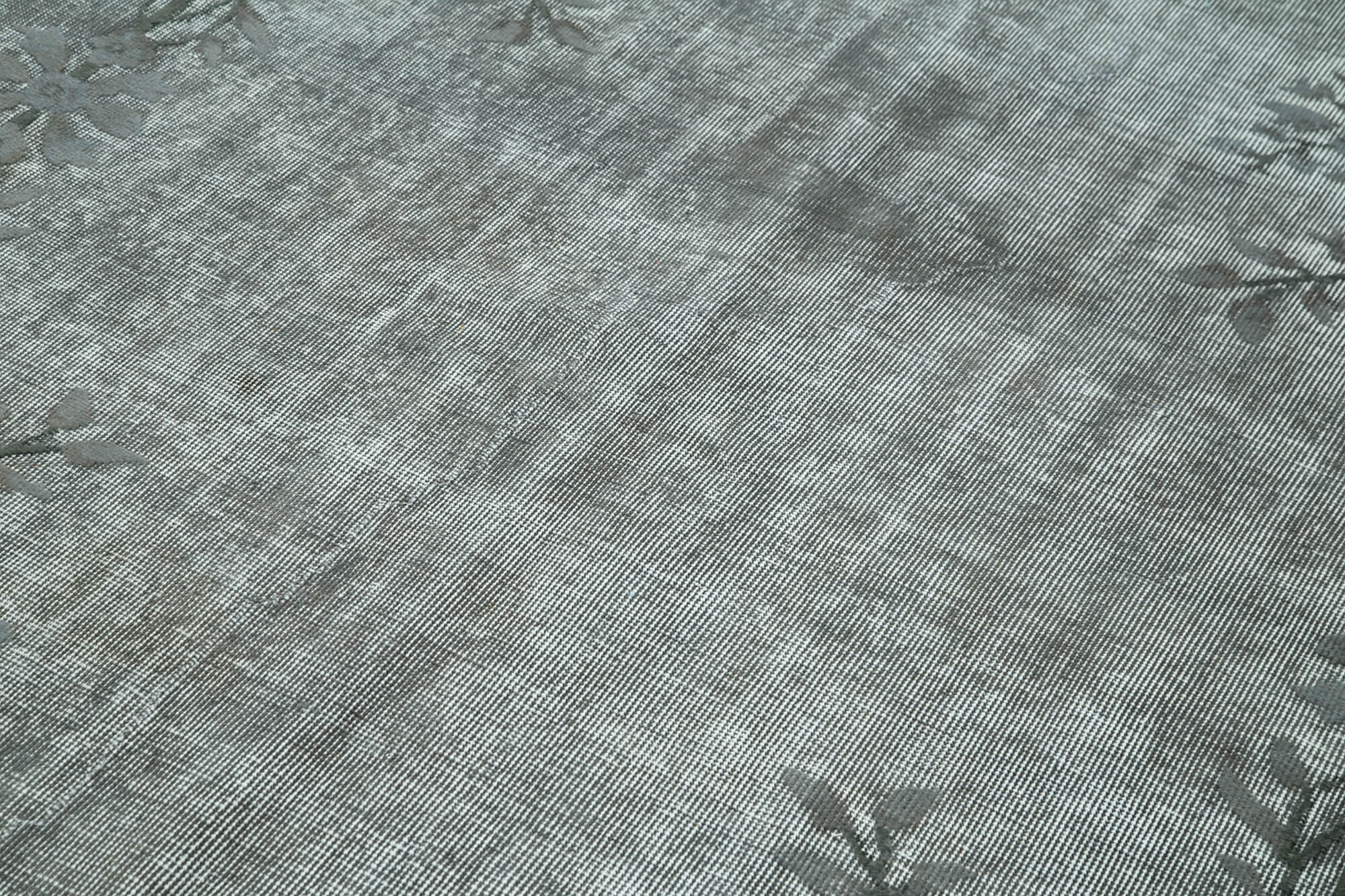Handmade Vintage Area Rug – Grey Wool Cotton Blend | Durable Living Room Carpet