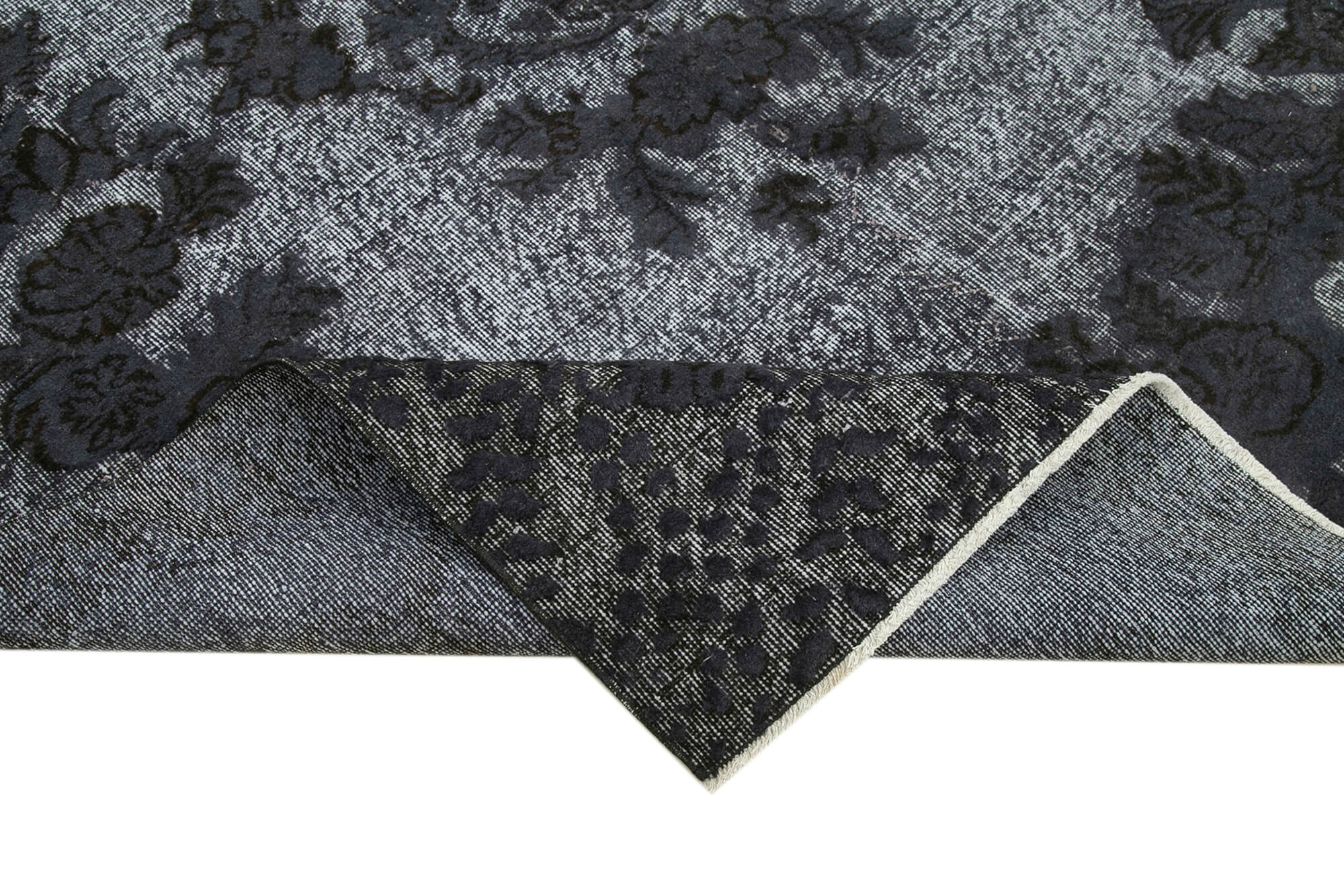 Handmade Vintage Area Rug – Grey Wool Rug 6x10 | Turkish Hand Knotted Carpet