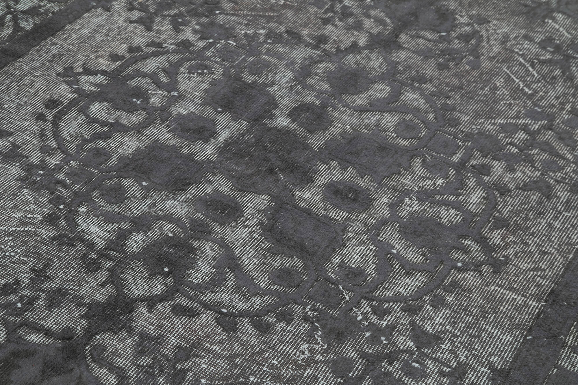 Handmade Wool Area Rug – Vintage Cotton Rug Grey 5'8'' x 8'10'' Soft Floor Covering