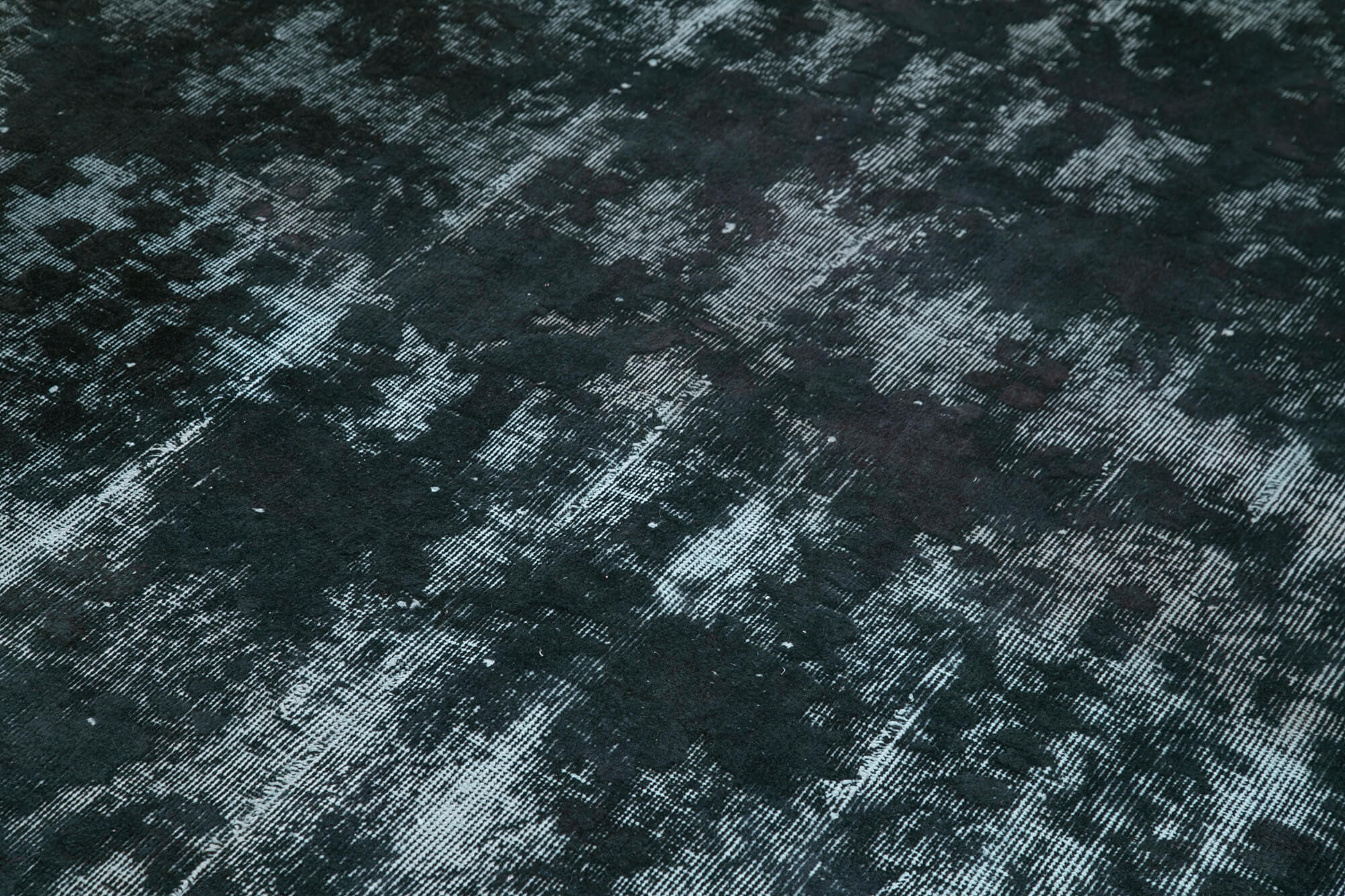 Vintage Wool Area Rug - Handmade Cotton Rug Black 6'1''x9'7'' Durable Woven Carpet